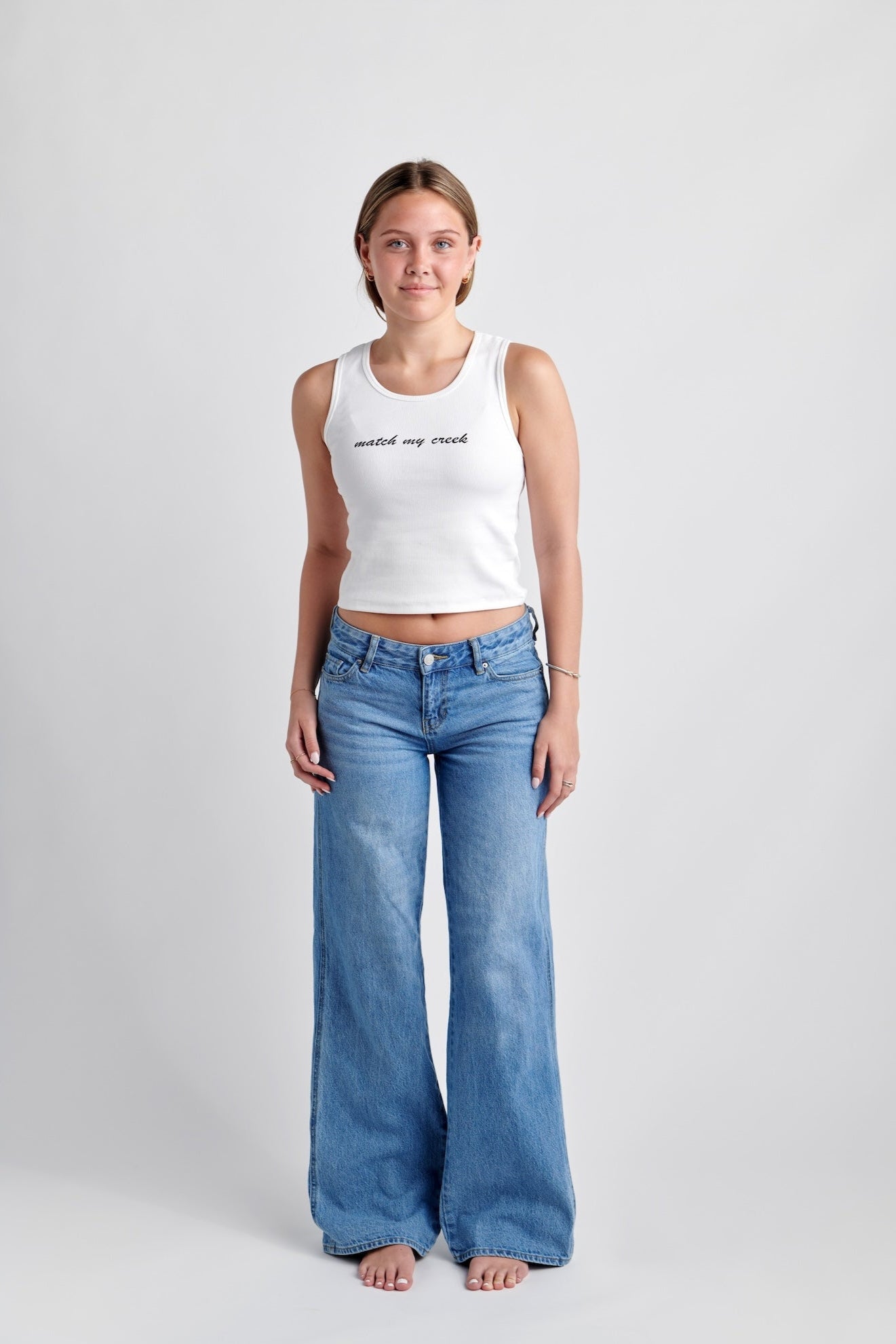 women’s summer cropped tank – Creek Rat