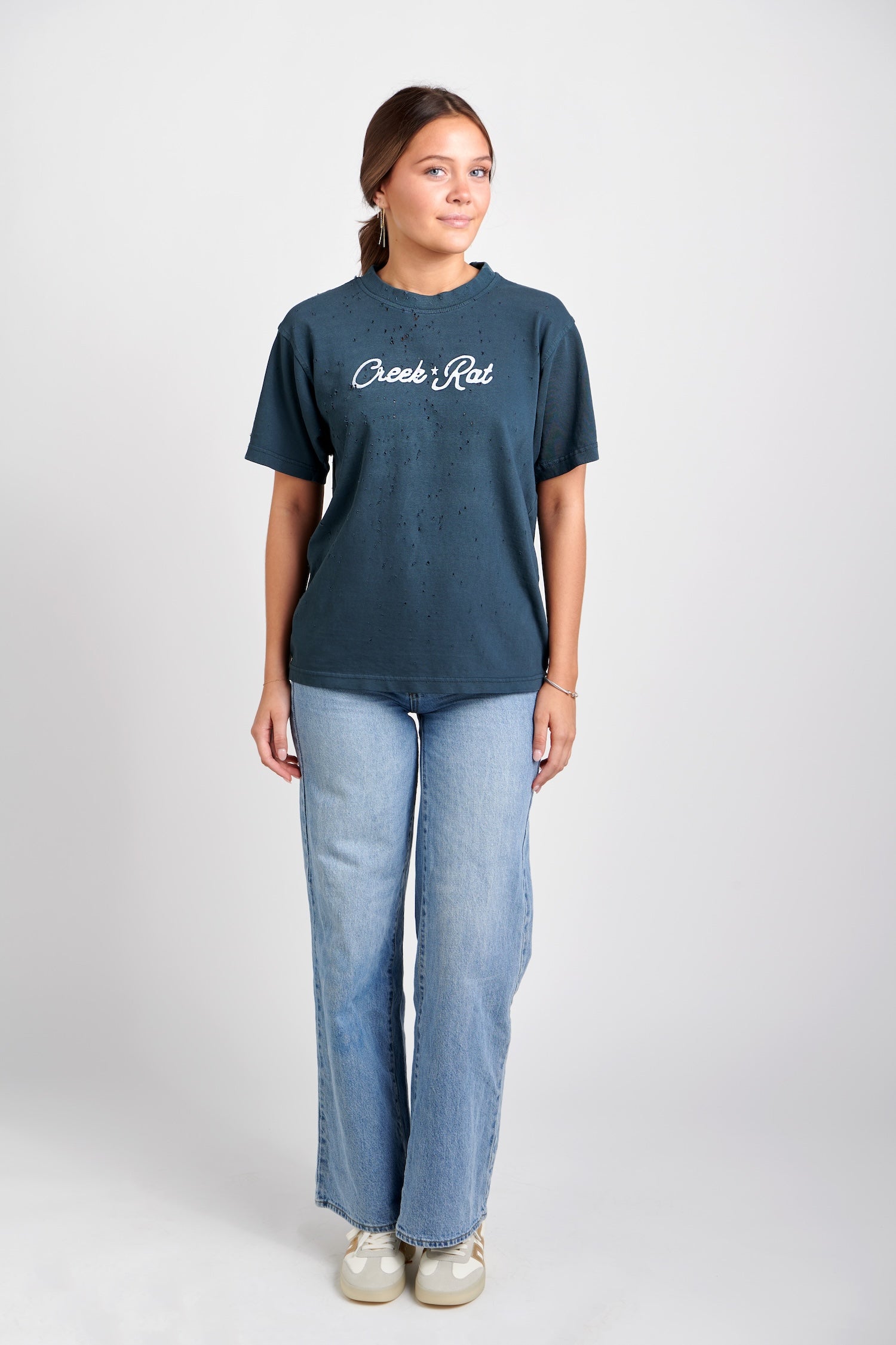 Washed Navy Shotgun T-Shirt – Creek Rat