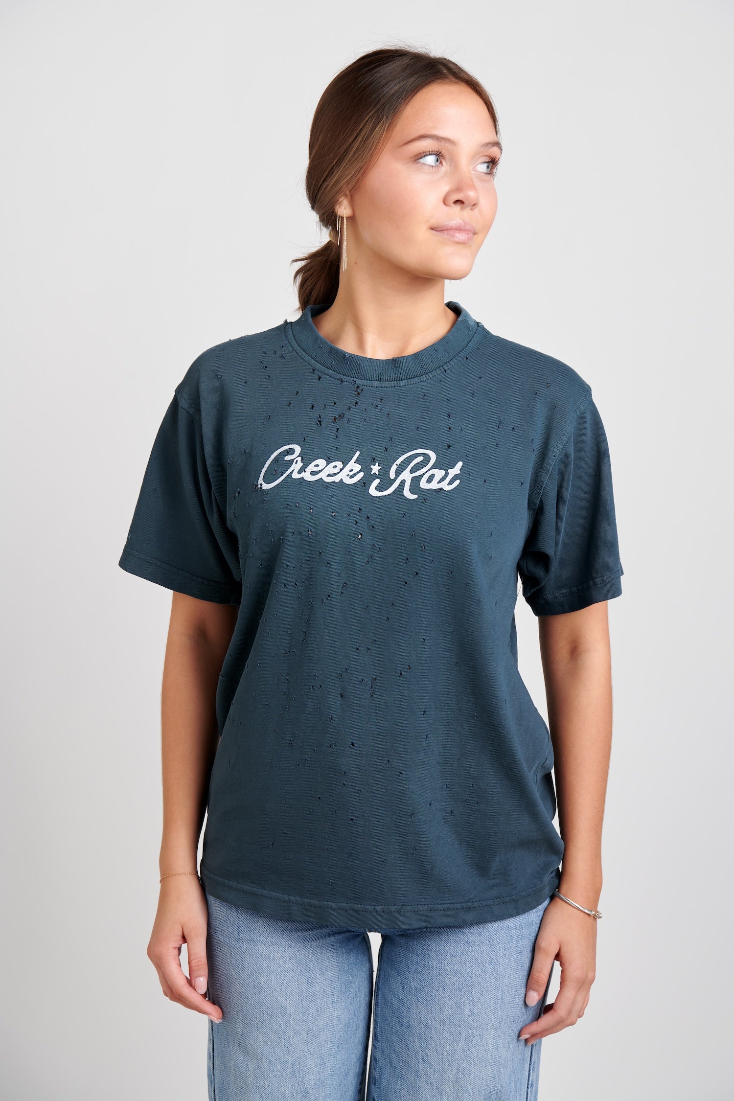 Washed Navy Shotgun T-Shirt – Creek Rat