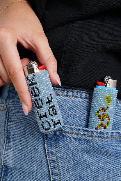 Beaded Snake Lighter Sleeve
