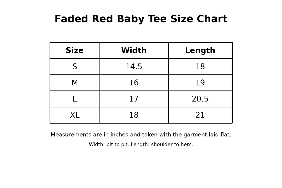 Faded Red Baby Tee
