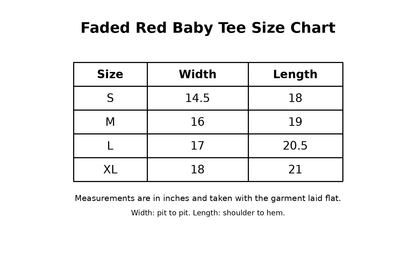 Faded Red Baby Tee