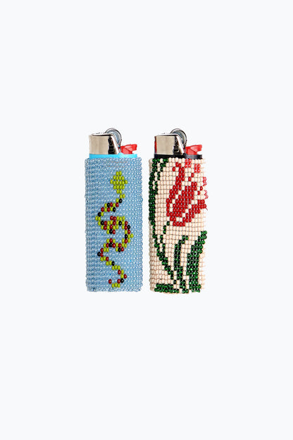 Beaded Lily Lighter Sleeve