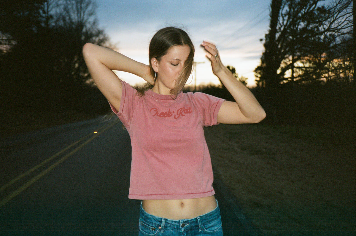 Faded Red Baby Tee